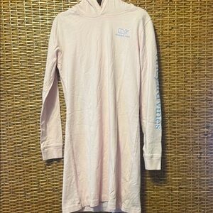 Vineyard Vines Light Pink Hoodie Dress cover up Girls size 5/6